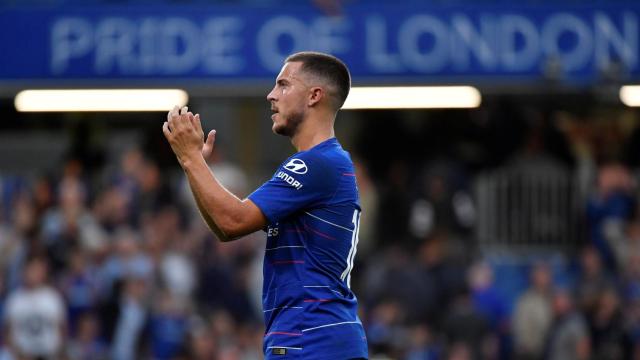 Hazard, durante un partido del Chelsea