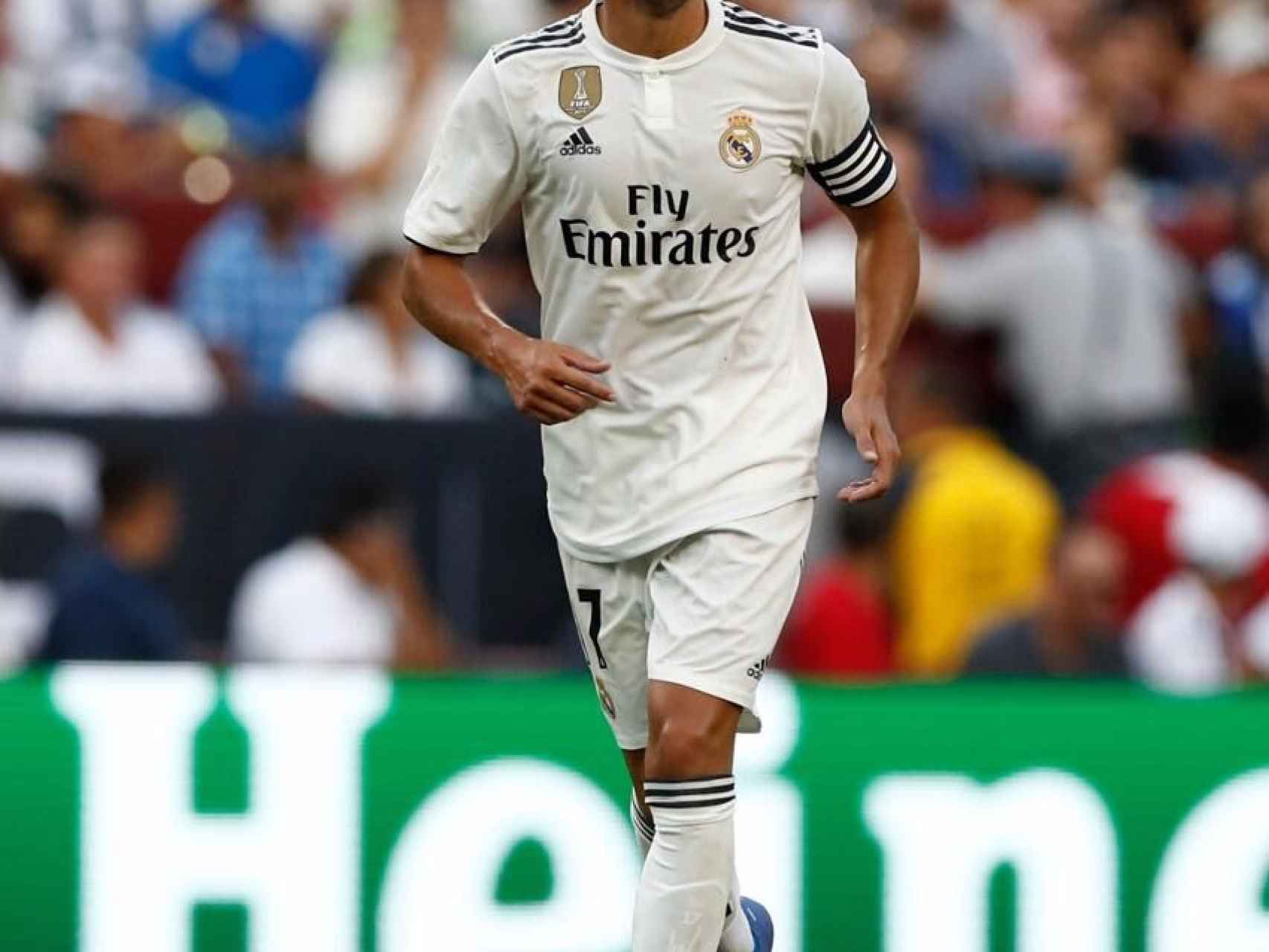 Lucas Vázquez, durante un partido del Real Madrid. Foto: Twitter (@Lucasvazquez91)