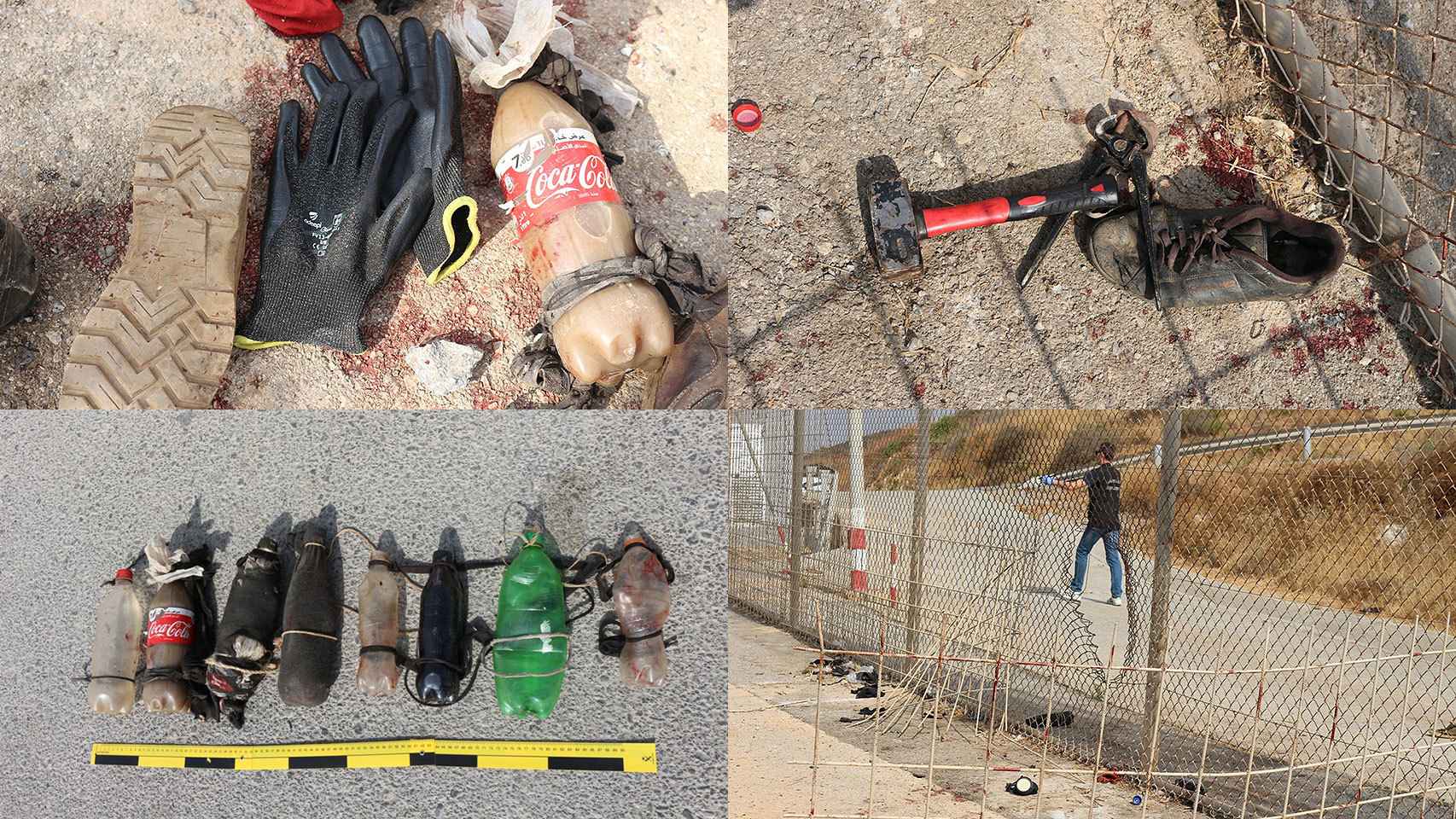 Las herramientas utilizadas por las personas que saltaron la valla de Ceuta.