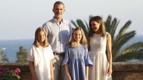 La Familia Real en el tradicional posado de Palma de Mallorca.