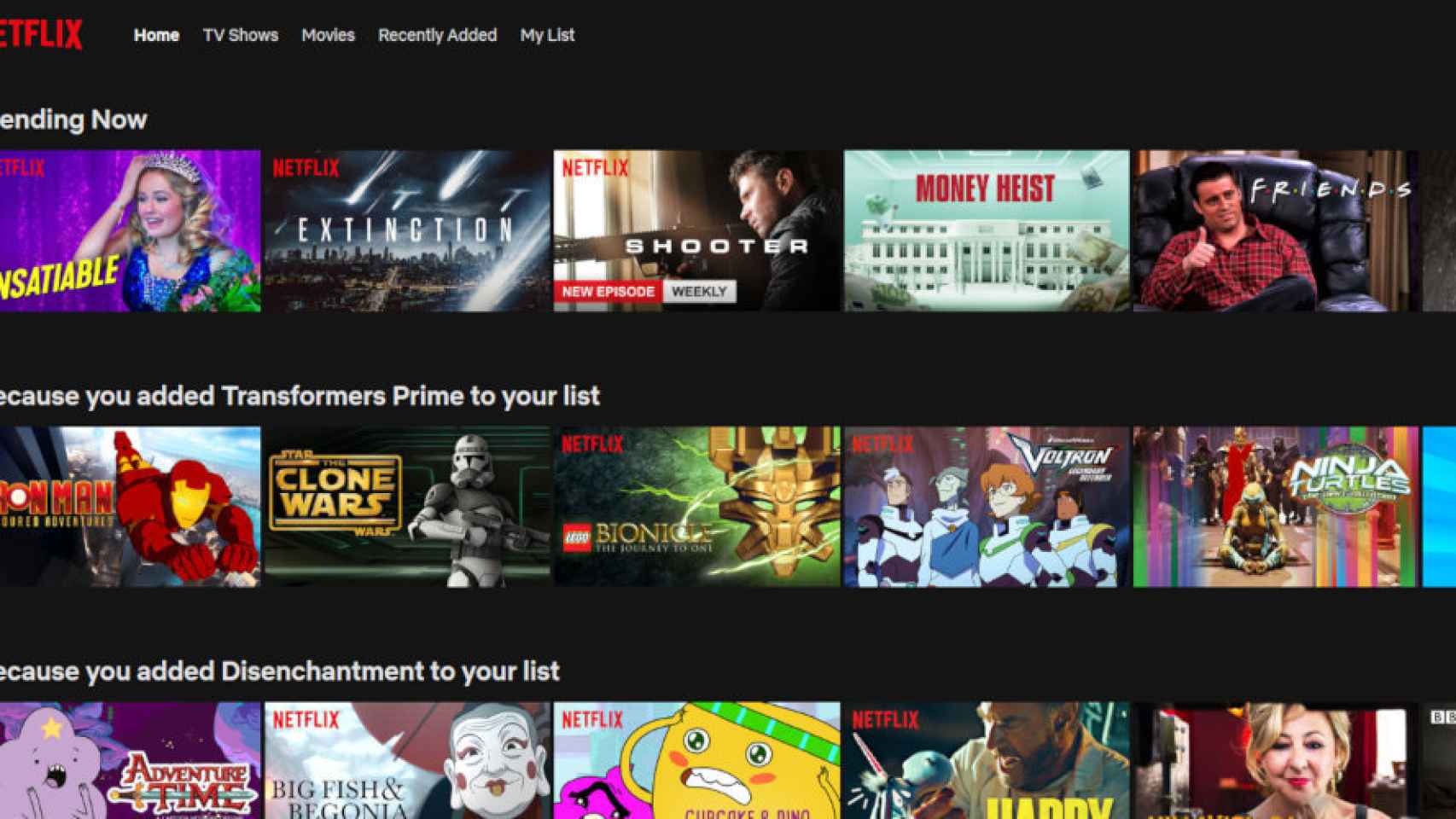 Series de Netflix, en una imagen de archivo.