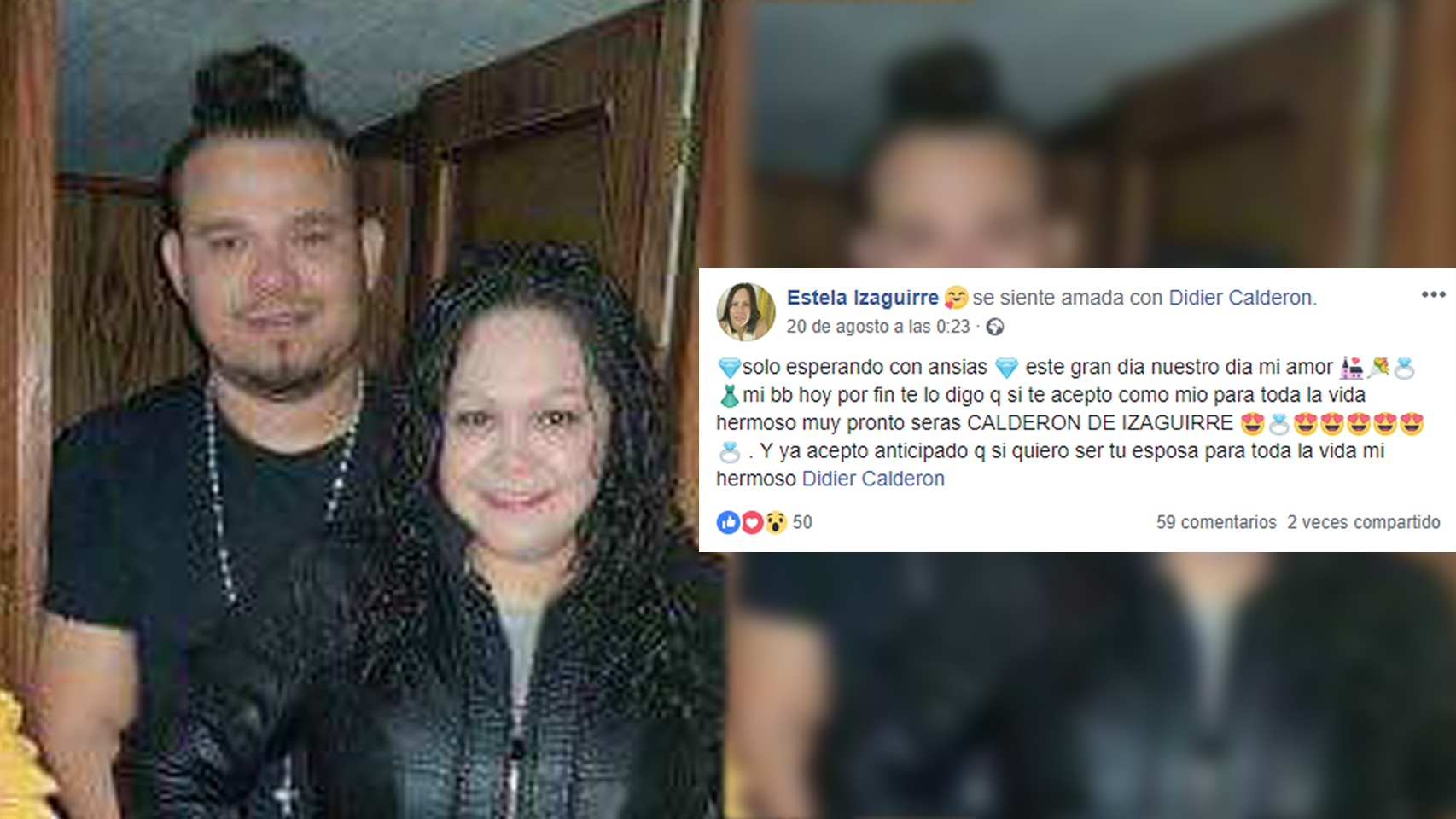 Estela, la última víctima de violencia de género anunció en Facebook su boda