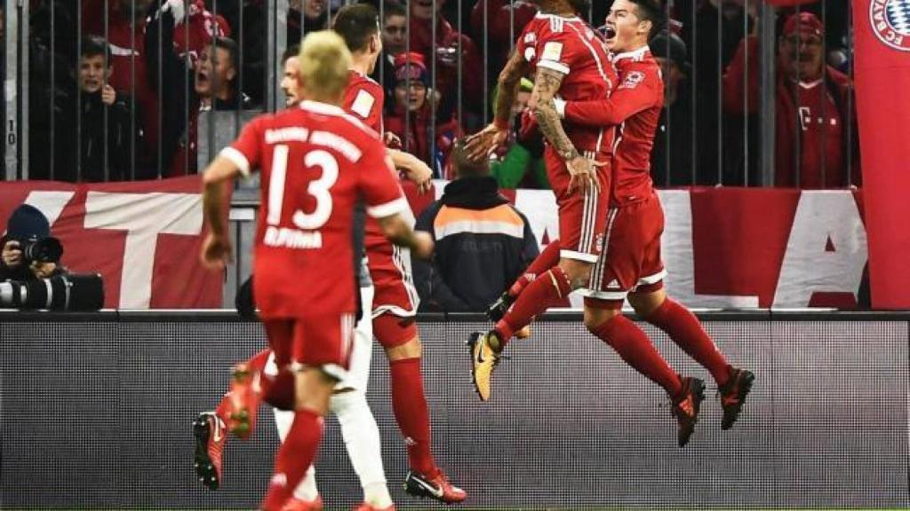 El Bayern celebra un gol durante la pasada temporada.
