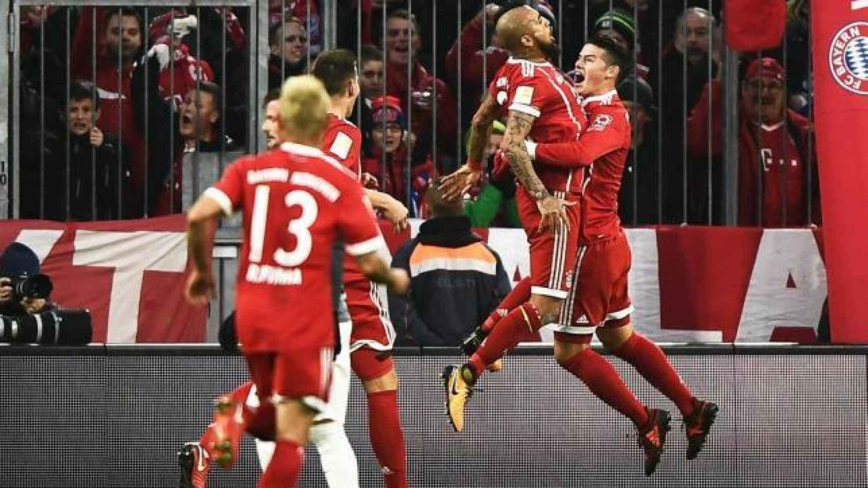 El Bayern celebra un gol durante la pasada temporada.