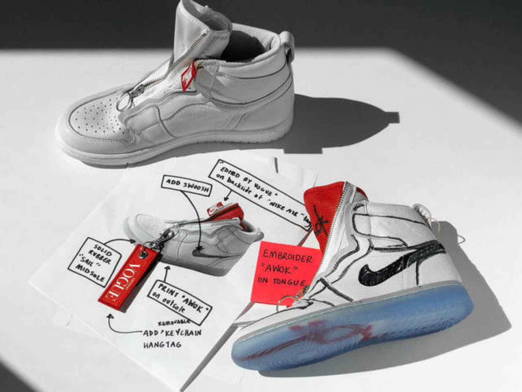 Modelo de zapatillas 'Air Jordan 1' de 'Nike', diseñado por Anna Wintour.