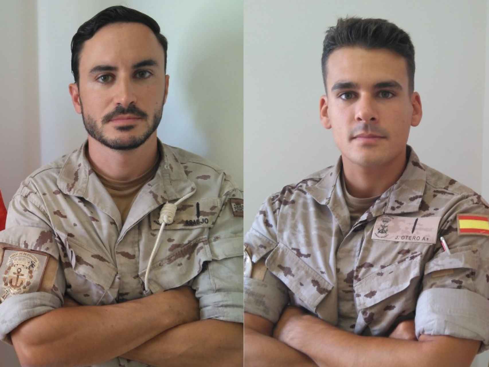 Araujo y Otero, los dos efectivos de la Armada entrevistados por EL ESPAÑOL.