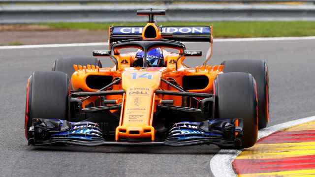 Fernando Alonso en el Gran Premio de Bélgica
