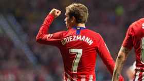 Griezmann celebra su gol en el Atlético de Madrid - Rayo Vallecano