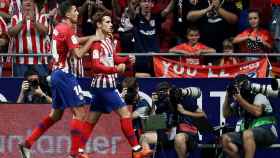 El Atlético de Madrid celebra un gol en el Wanda