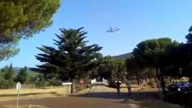 El helicóptero en el que Pedro Sánchez ha llegado a Toledo