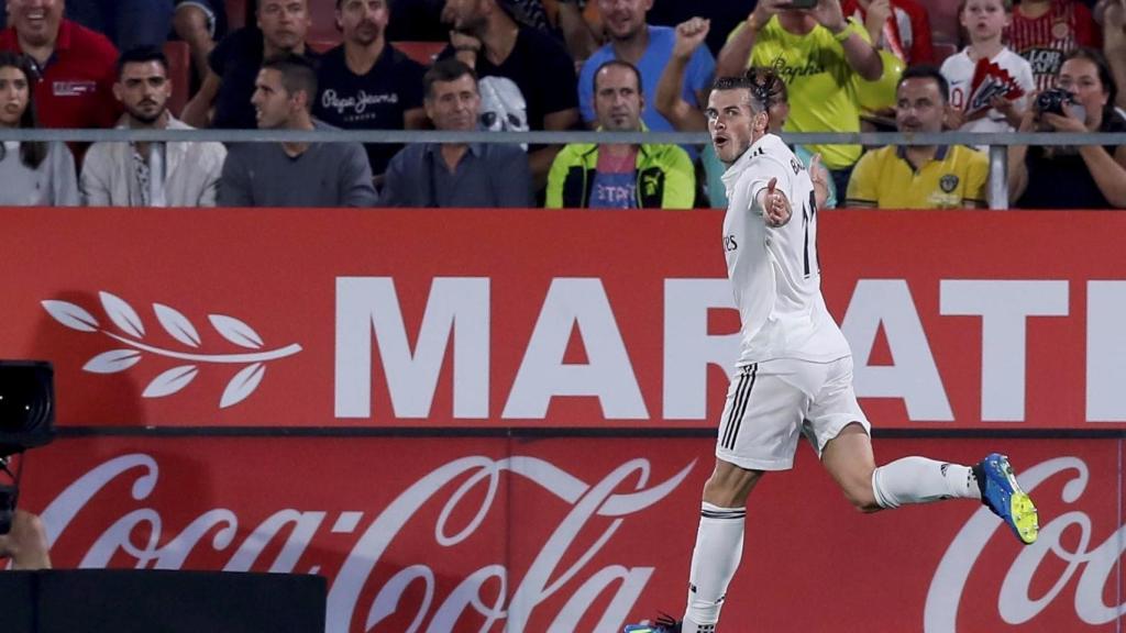 Gareth Bale celebra su gol ante el Girona