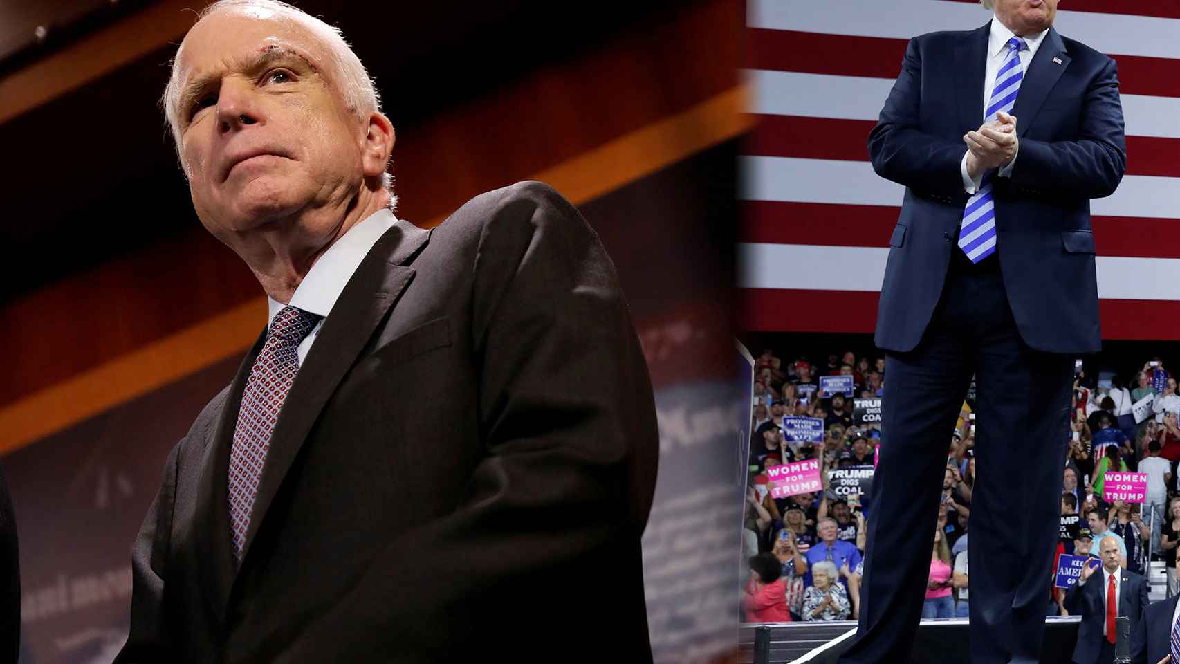 John McCain y Donald Trump (fotomontaje).