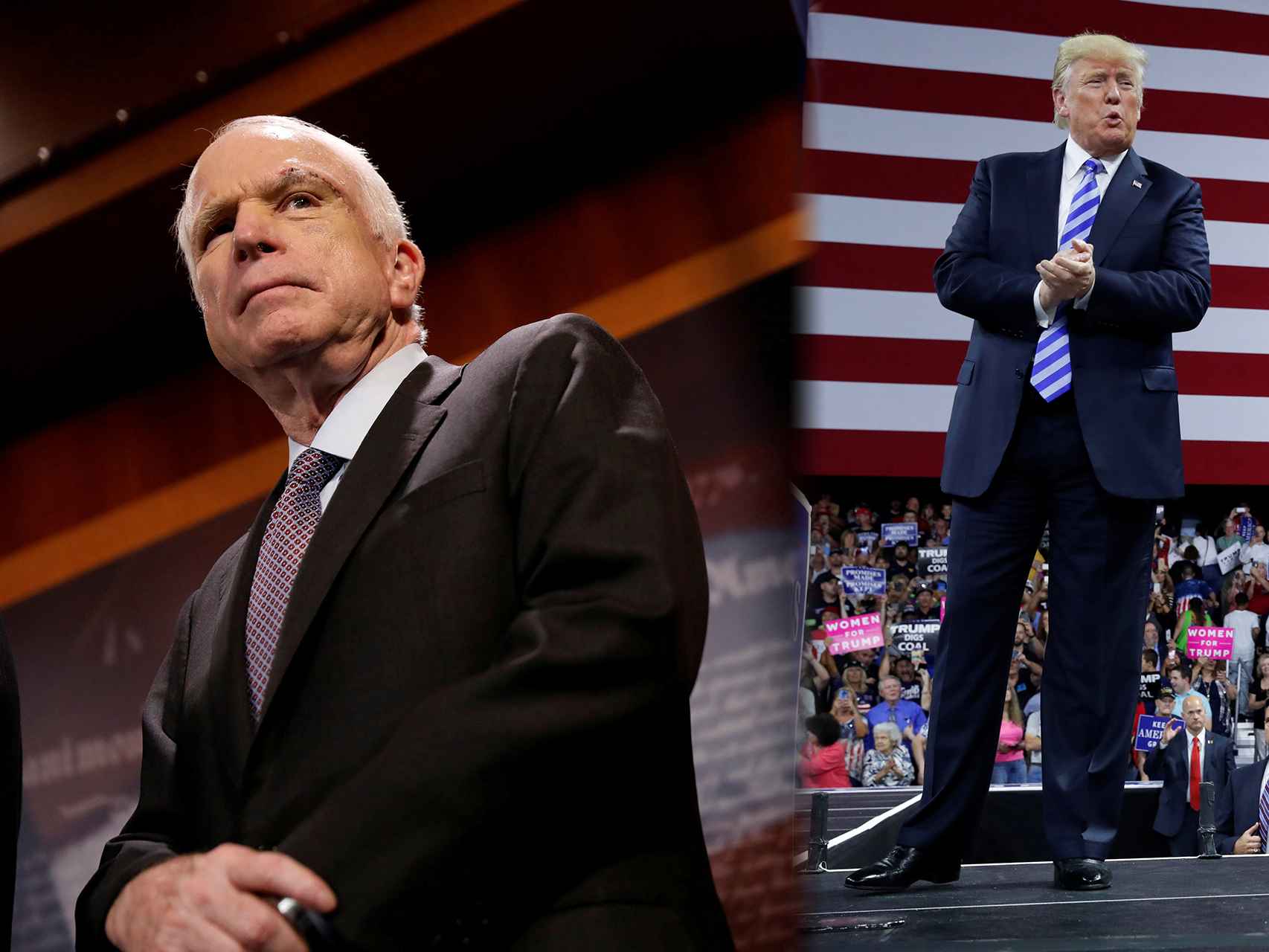 John McCain y Trump (fotomontaje).