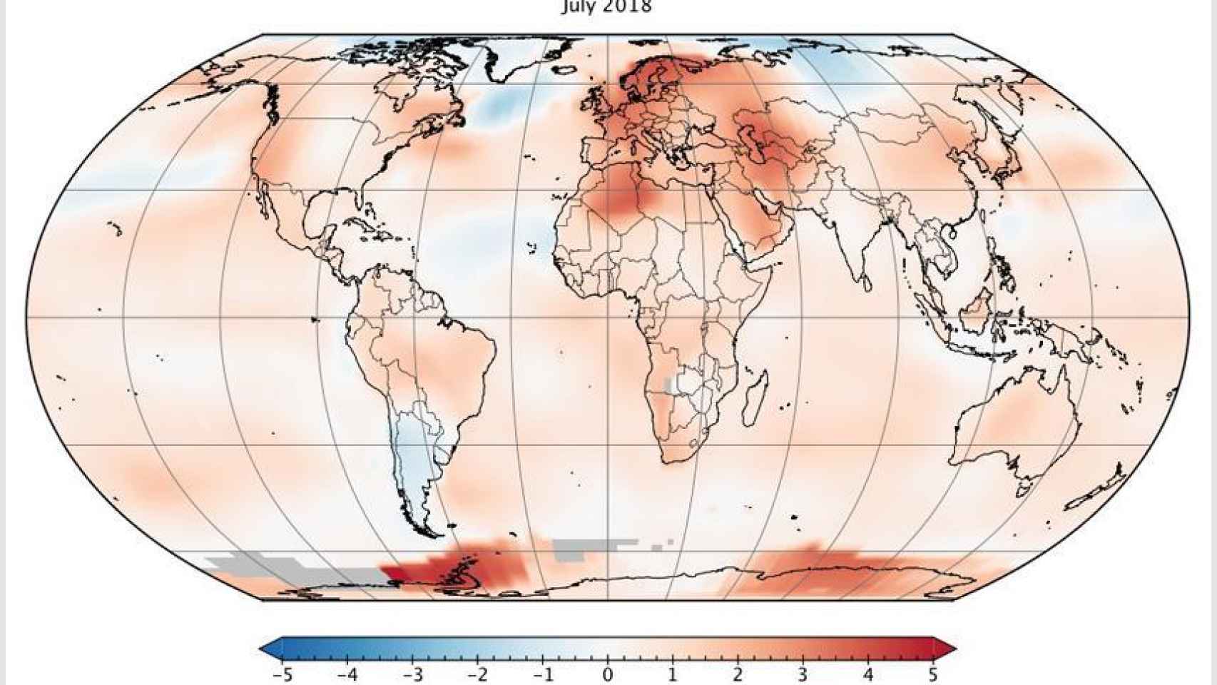 La NASA ya ha utilizado el mapamundi de Patterson para representar las temperaturas globales.