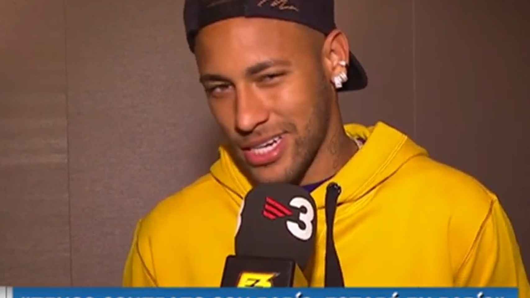 Neymar durante la entrevista para TV3