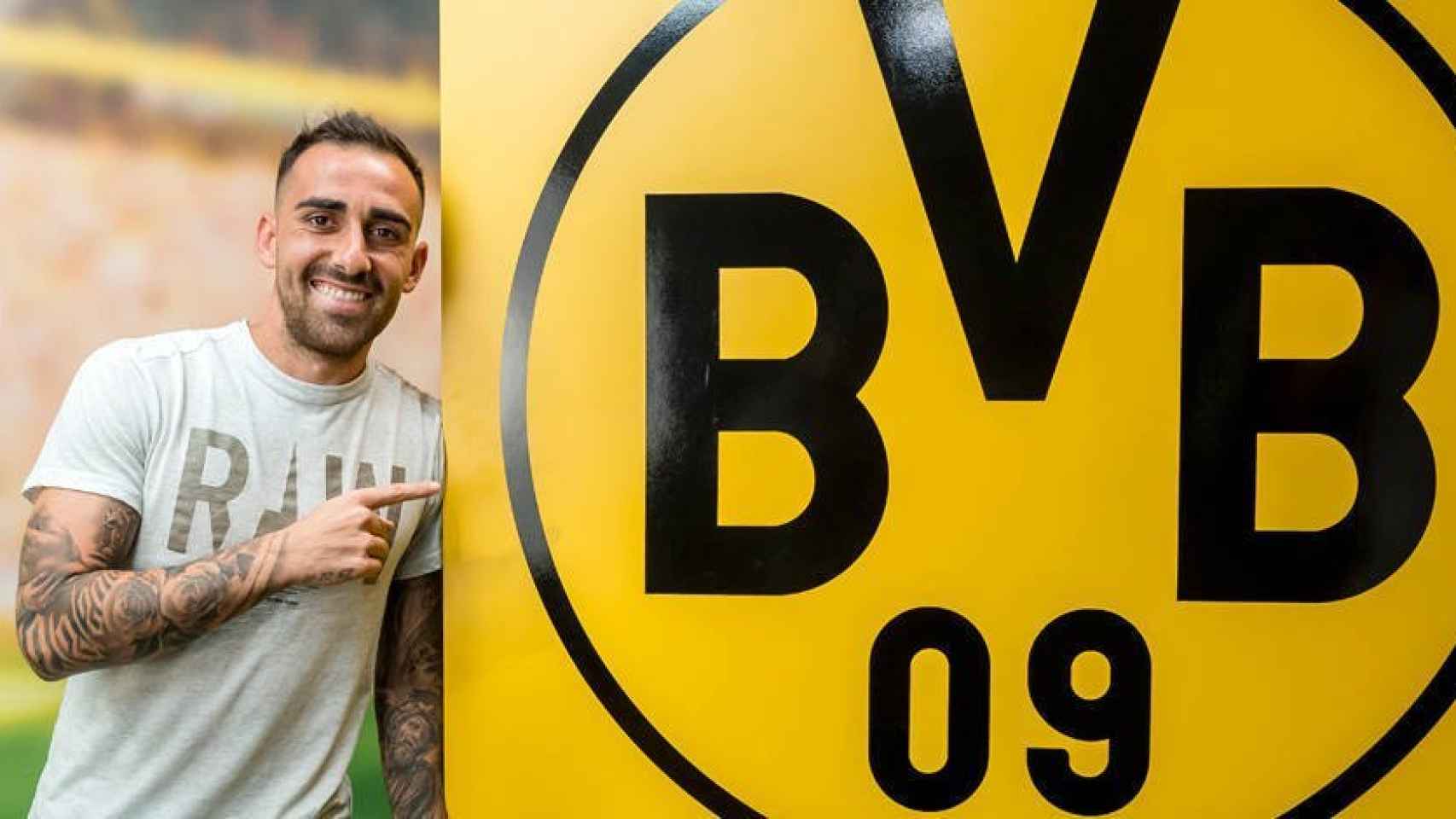 Paco Alcácer, nuevo jugador del Borussia Dortmund. Foto: Twitter (@BVB)