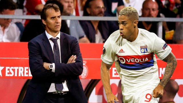 Julen Lopetegui y Mariano Díaz