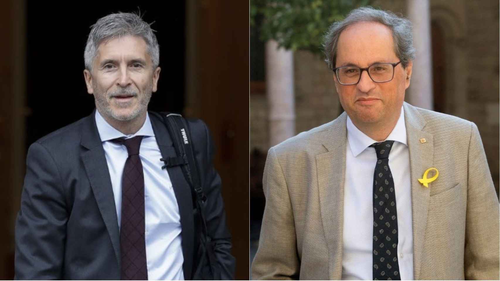El ministro de Interior, Fernando Grande-Marlaska y el presidente de la Generalitat, Quim Torra.
