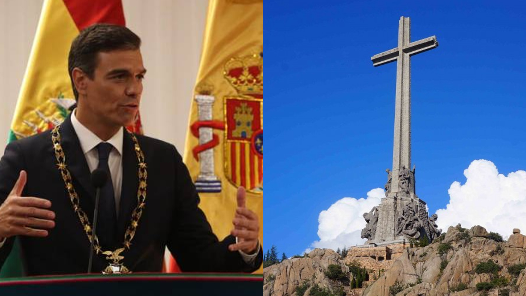 Sánchez sugiere que quitará la cruz del Valle de los Caídos: Tiene que ser un cementerio civil
