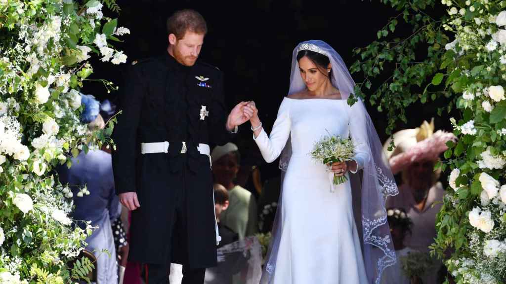 Meghan Markle y el príncipe Harry el día de su boda.