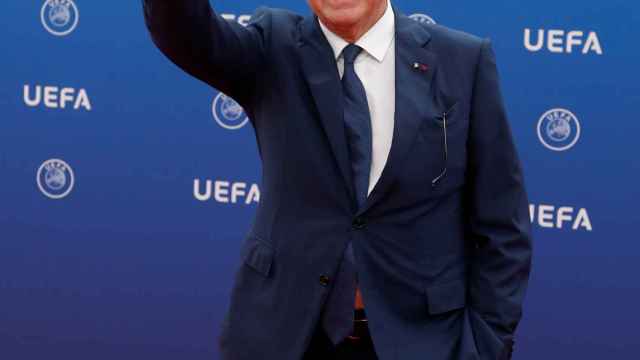 Jean-Michel Aulas en la ceremonia de sorteo de la fase de grupos de la Champions League