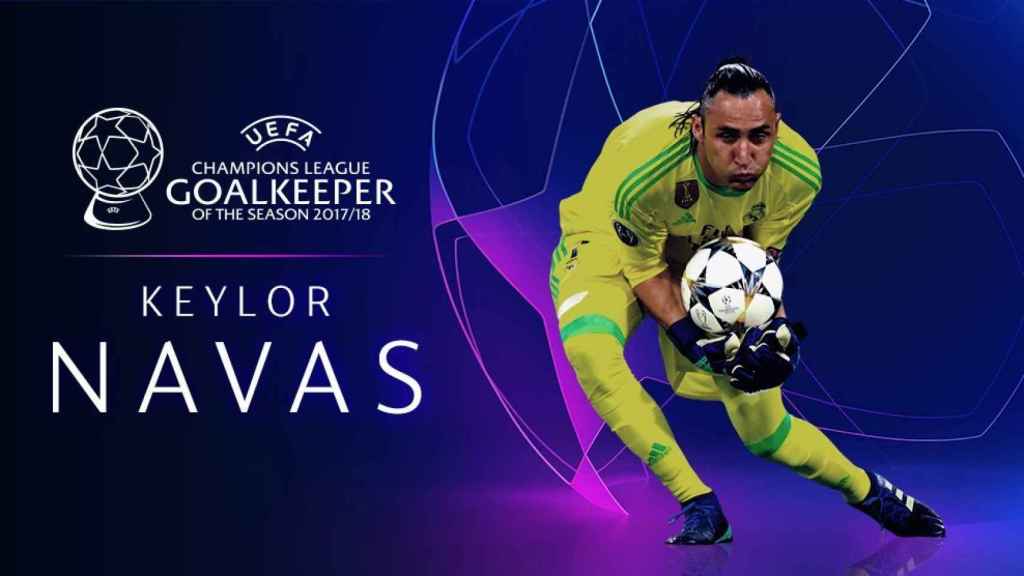 Keylor Navas, mejor portero del año según UEFA