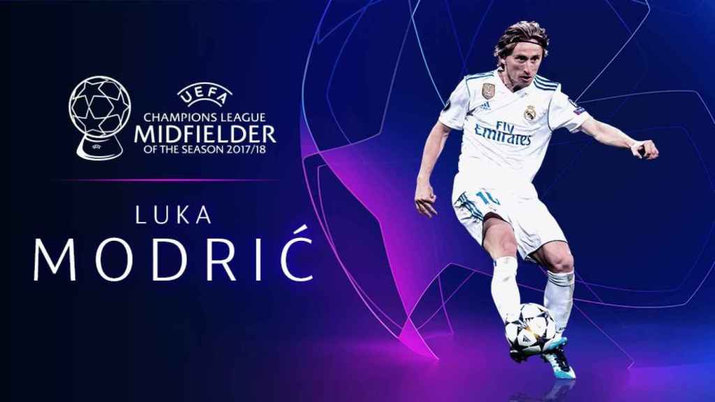 Luka Modric, mejor mediocentro del año según la UEFA