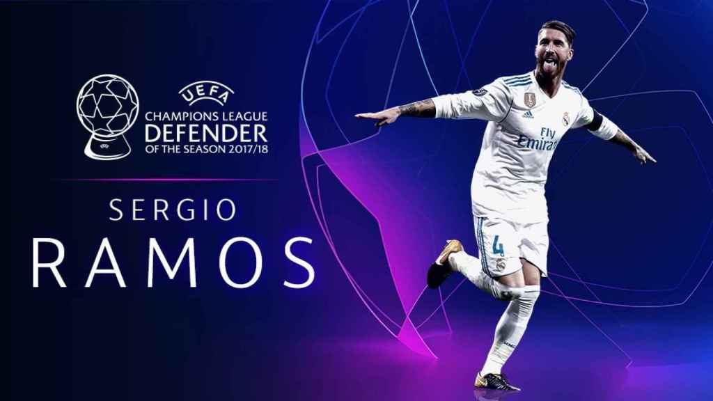Sergio Ramos, mejor defensa del año según la UEFA