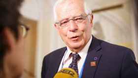 Borrell atiende a los periodistas este jueves en Viena