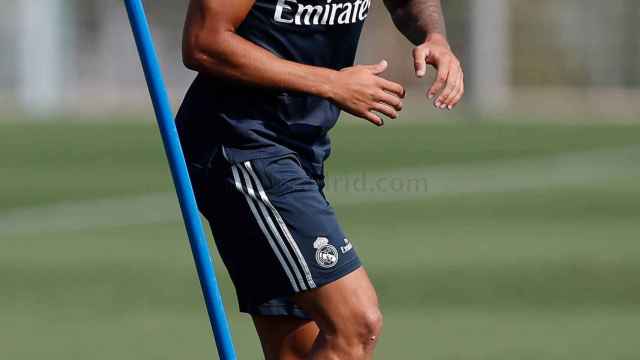 Mariano entrena en su vuelta al Real Madrid