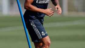 Mariano entrena en su vuelta al Real Madrid