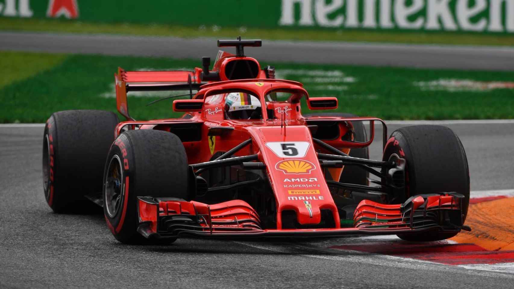 Sebastian Vettel en el segundo libre del Gran Premio de Italia. Foto: formula1.com