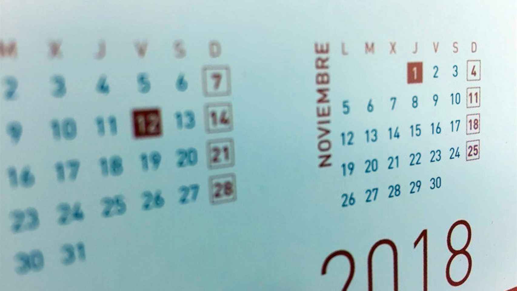 calendario festivo