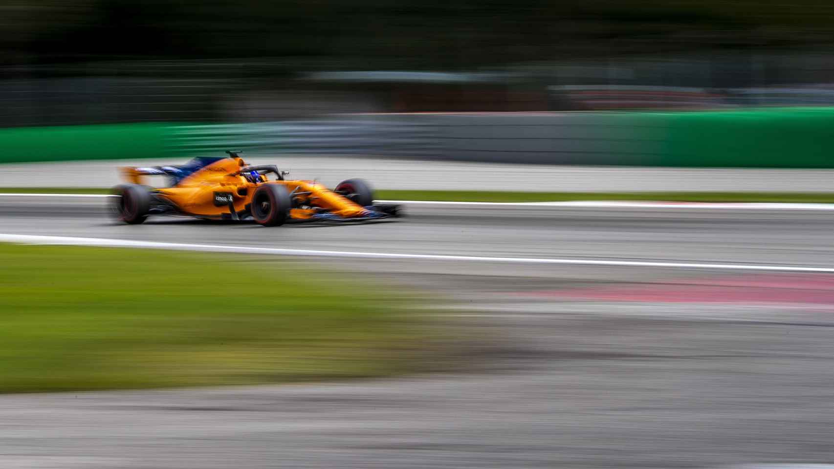 El McLaren de Fernando Alonso en el GP de Italia de Formula 1