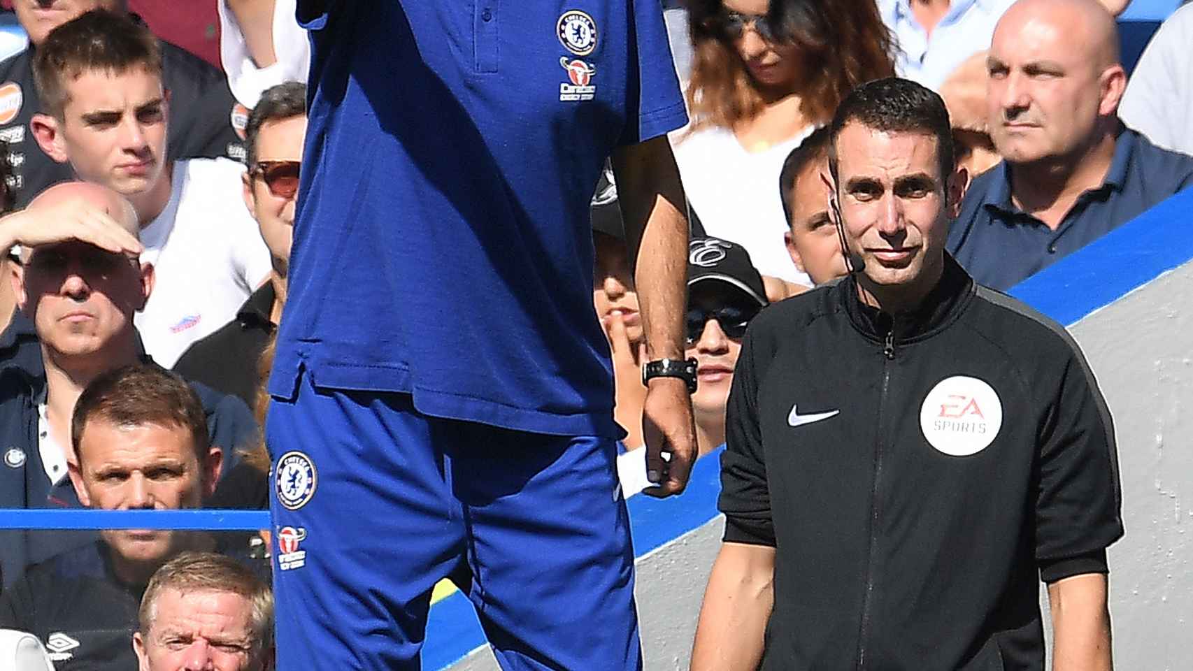 Maurizio Sarri, entrenador del Chelsea, en el partido ante el Bournemouth