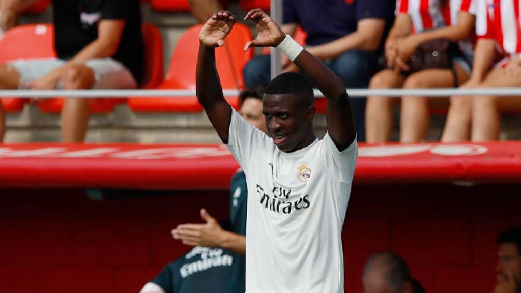 Vinicius, en un partido con el Castilla