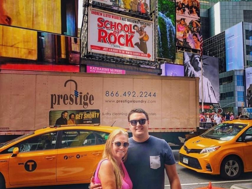 Belén y Miguel en las calles de Nueva York.