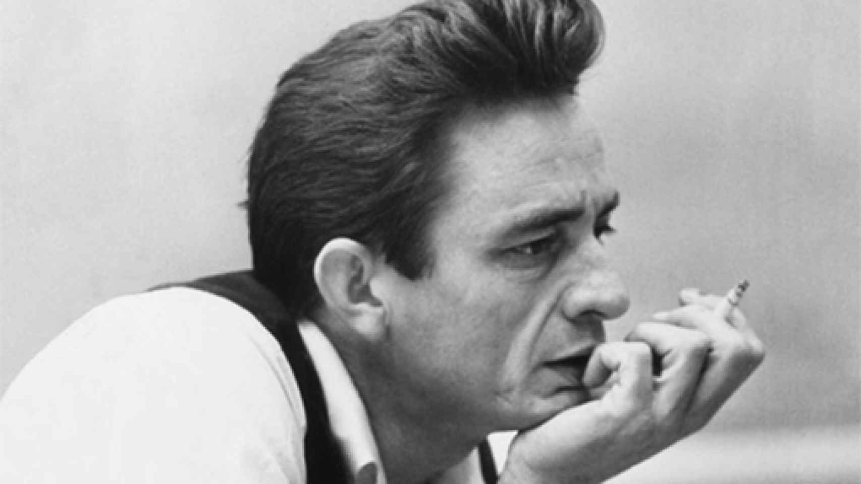 Image: Johnny Cash, negro sobre blanco
