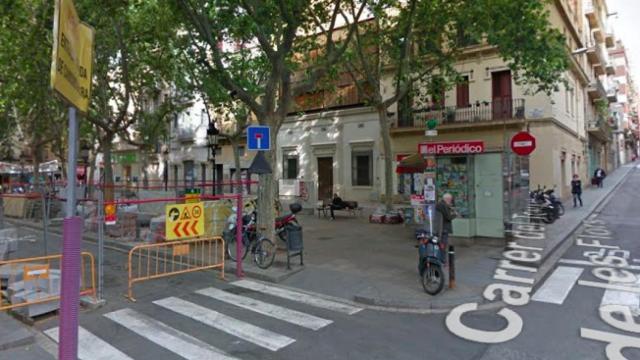 Vista de la calle Torrent de les Flors, escena del crimen