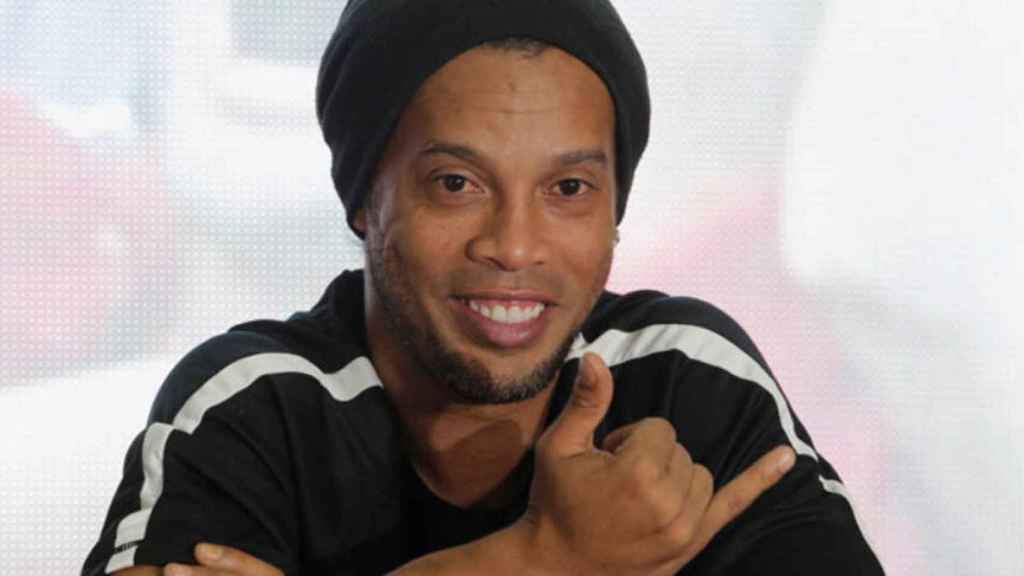 Ronaldinho durante un acto