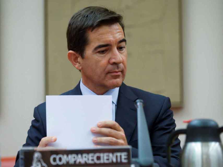 Carlos Torres, consejero delegado del BBVA durante una comparecencia en el Congreso de los Diputados.