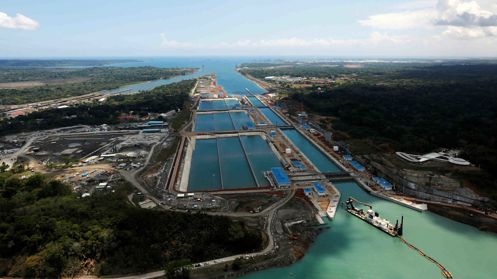Imagen aérea del Canal de Panamá
