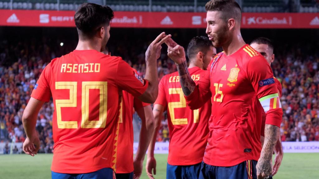 Asensio y Sergio Ramos contra Croacia