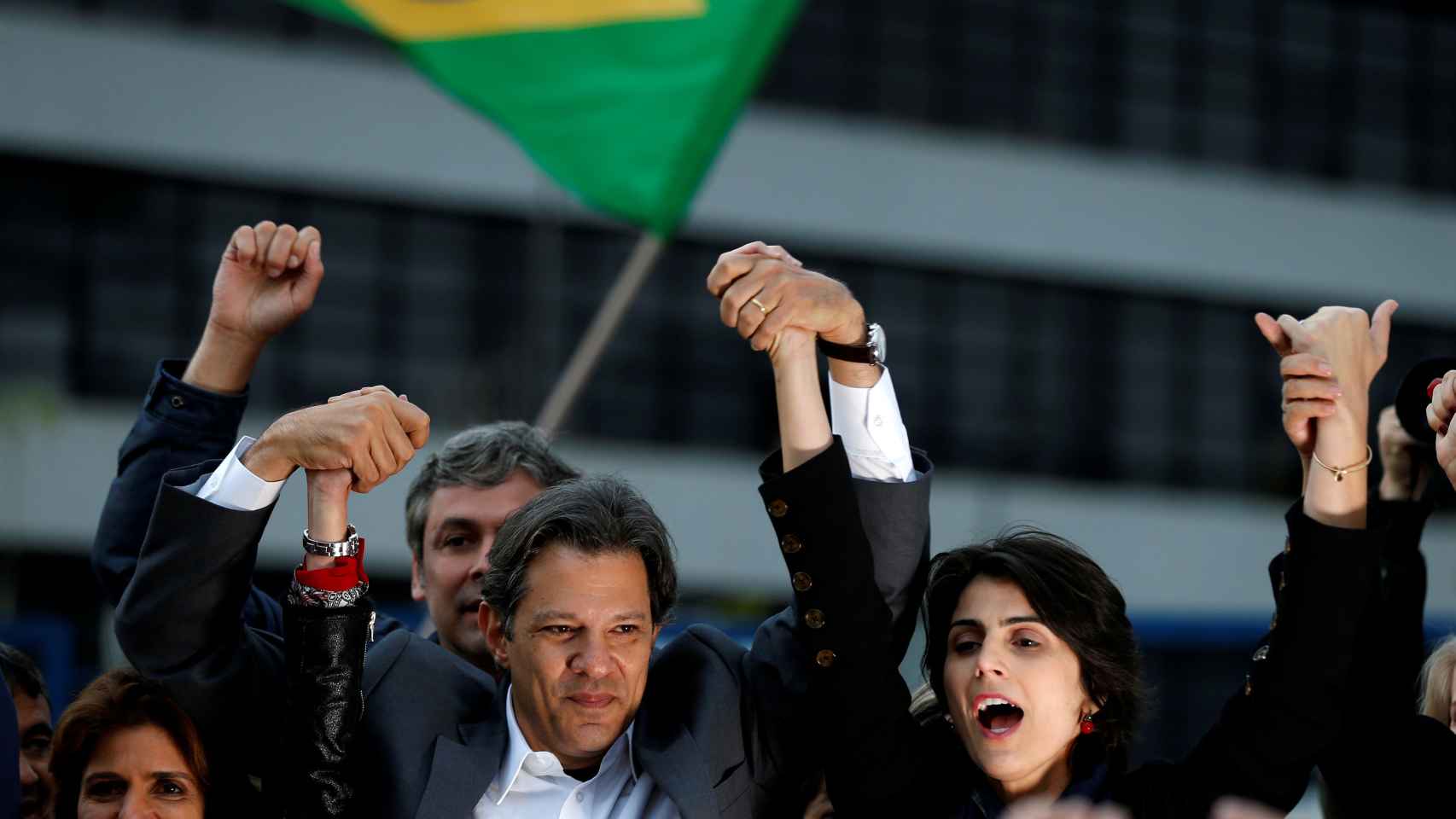 Fernando Haddad, el nuevo candidato por el Partido de los Trabajadores, en Curitiba.