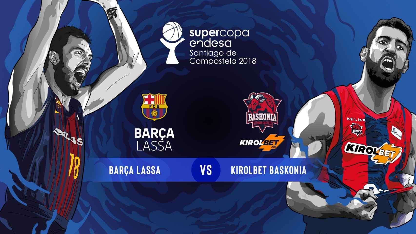 El Barça Lassa se enfrentará al KirolBet Baskonia. Foto: Twitter (@ACBCOM)