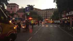 La calle Barceló, donde se ha producido el apuñalamiento.