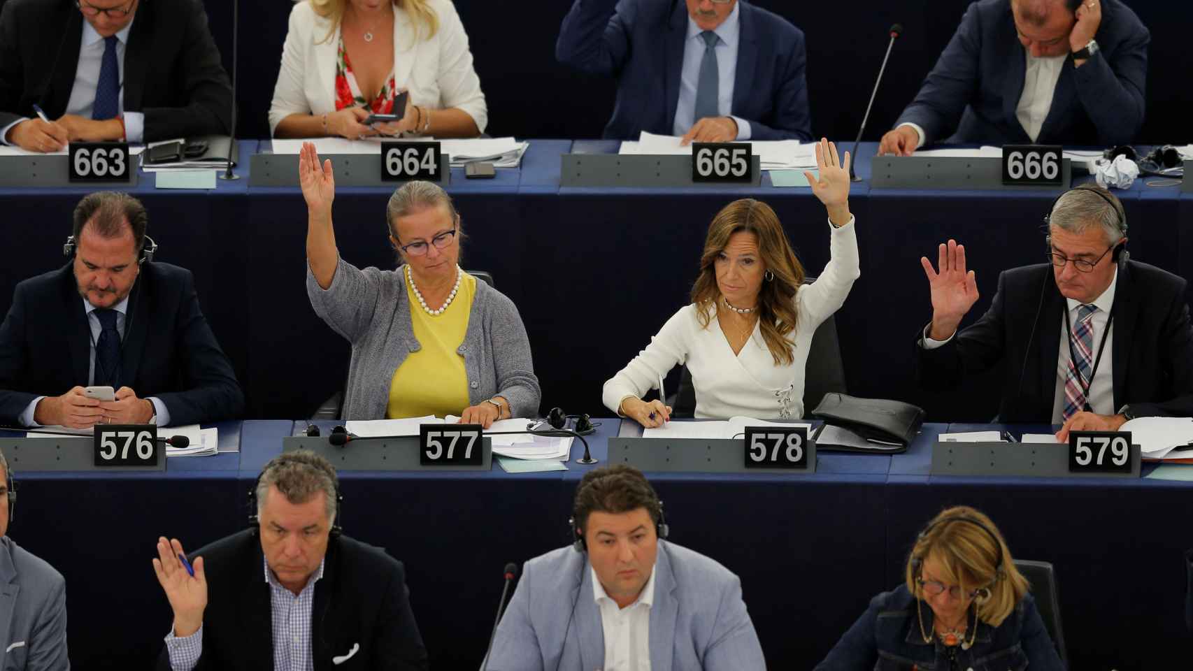 La Eurocámara, durante la votación de la reforma de la directiva copyright