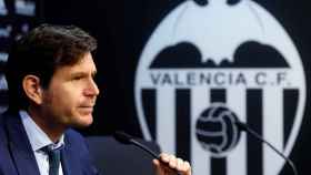 Mateu Alemany, director deportivo del Valencia, en rueda de prensa