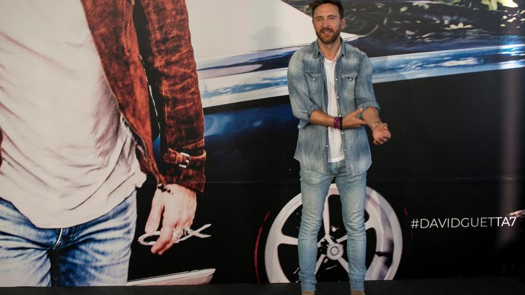 David Guetta durante la presentación de su nuevo álbum en Madrid.