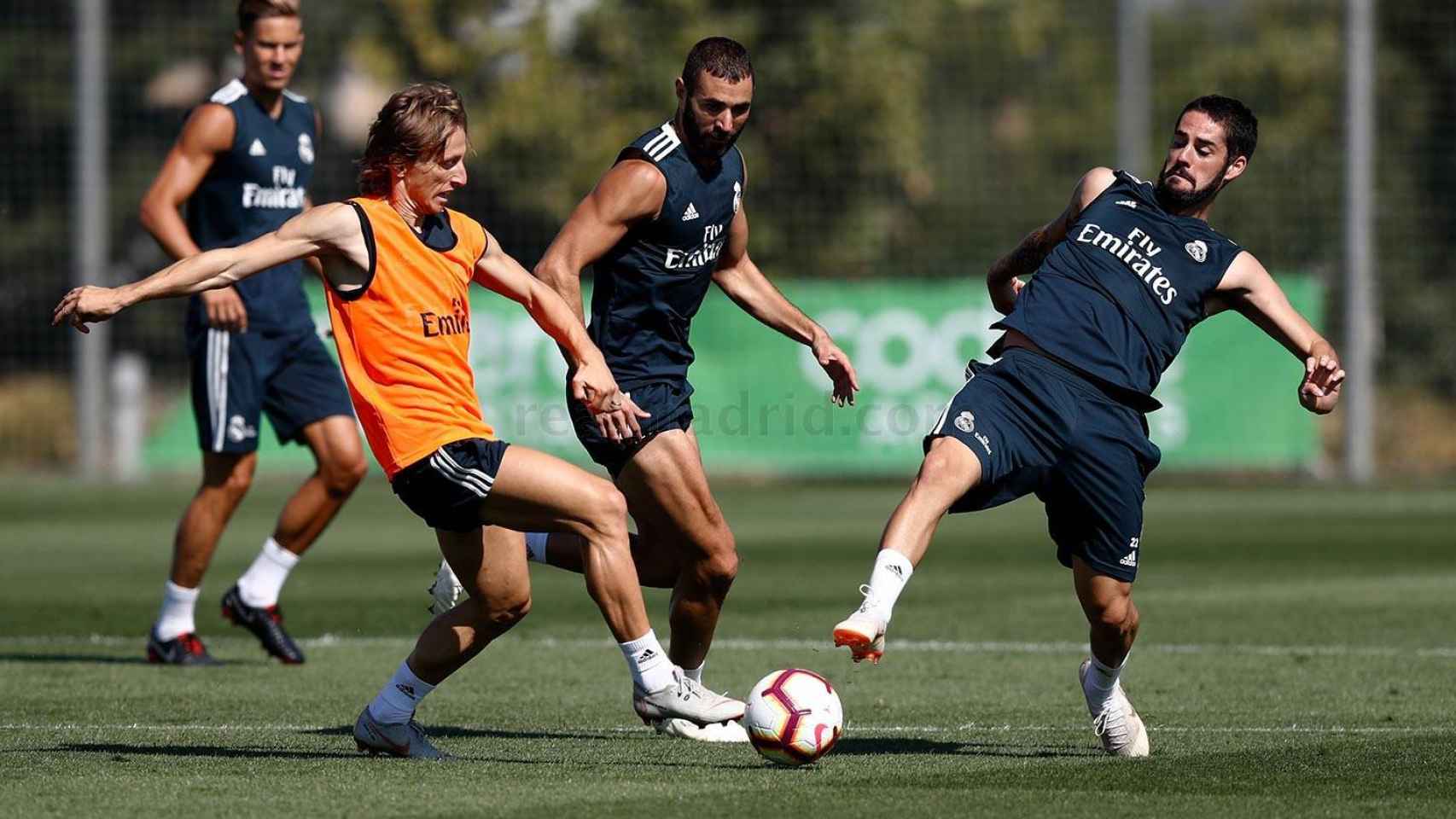 El Real Madrid entrenando en Valdebebas